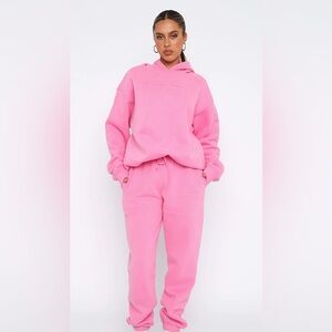 White Fox Future Forward Oversized Hoodie Candy Pink